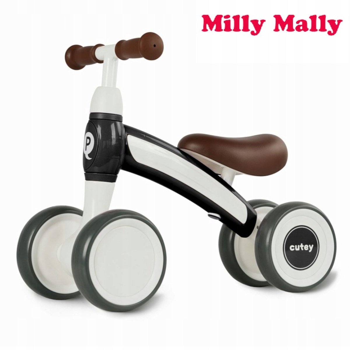 Qplay Cutey Retro Loopfiets Zwart - Stabiliteit & Design voor Kinderen Driewieler kopen online