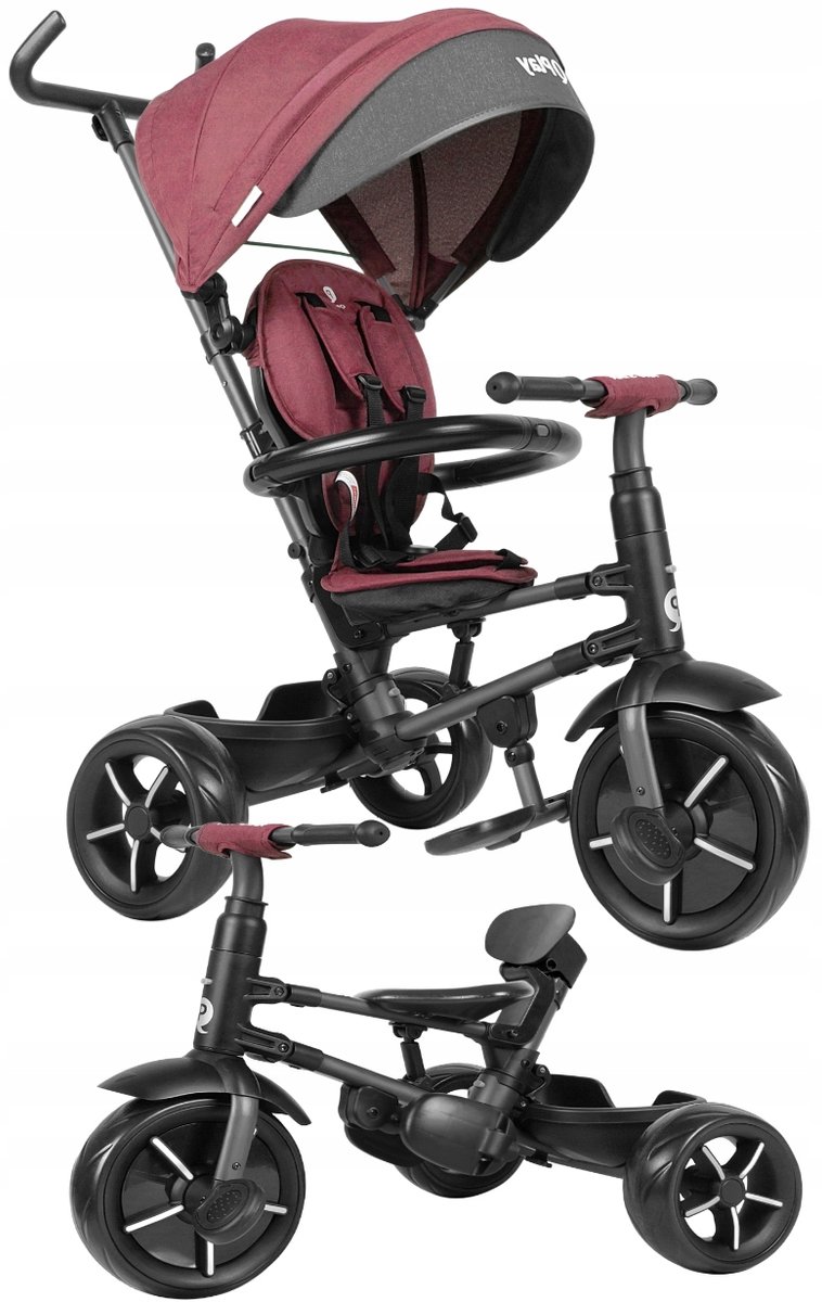 qplay driewieler met duwstang veilig en comfortabel voor kinderen