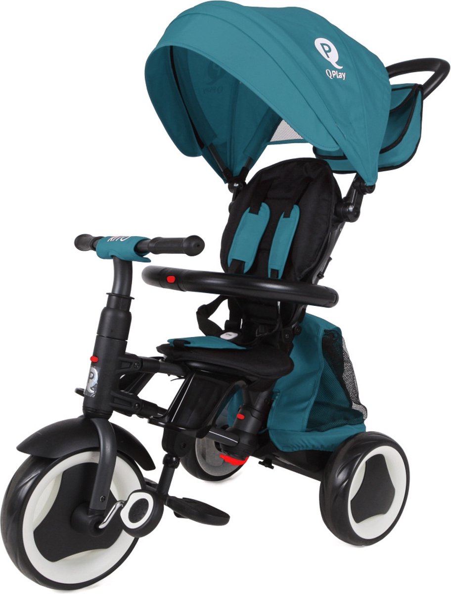 Qplay Driewieler Rito Plus Junior Staal Groen/zwart Driewieler kopen online