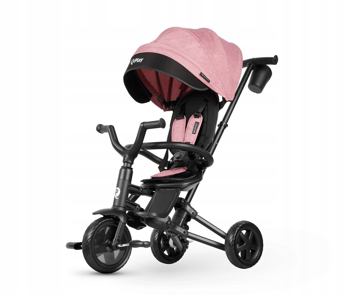 Qplay Nova Niello Driewieler - Roze, 6-in-1 Kinderfiets met Duwstang Driewieler kopen online