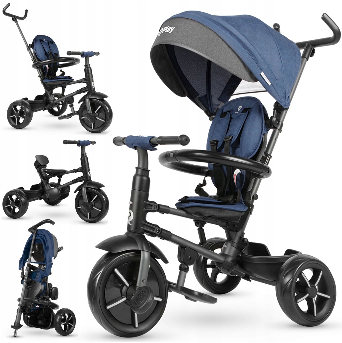 Qplay Rito Star 4-in-1 Loopfiets/Duwfiets/Loopwagen met Rem Driewieler kopen online
