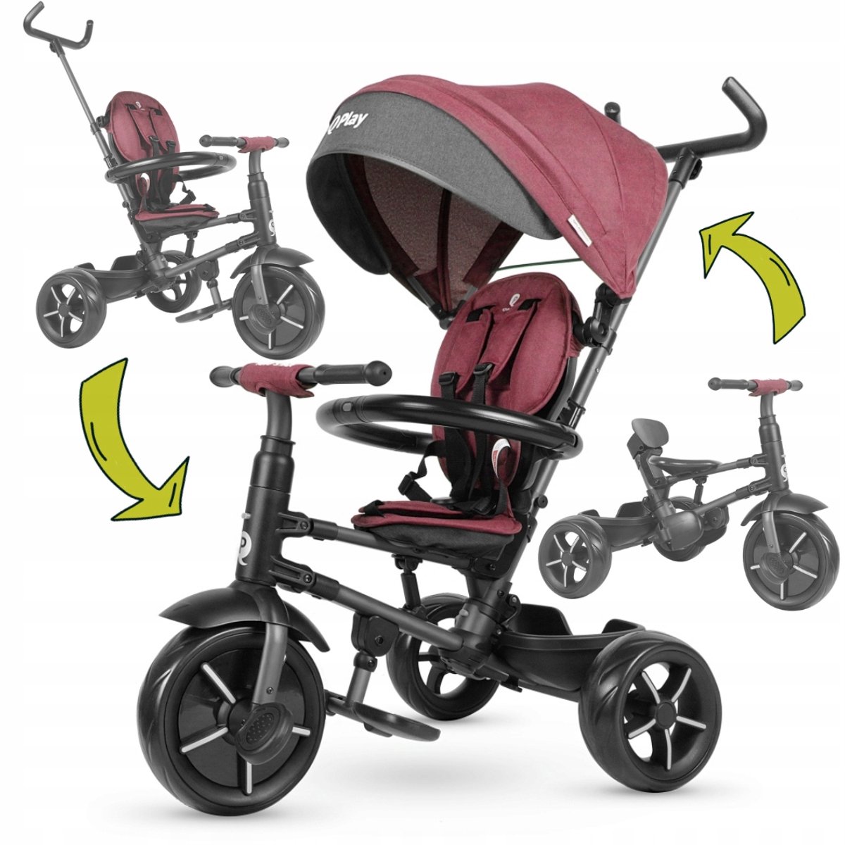 Qplay Rito Star Loopfiets 3-in-1 Paars - Veilig en Comfortabel Driewieler kopen online