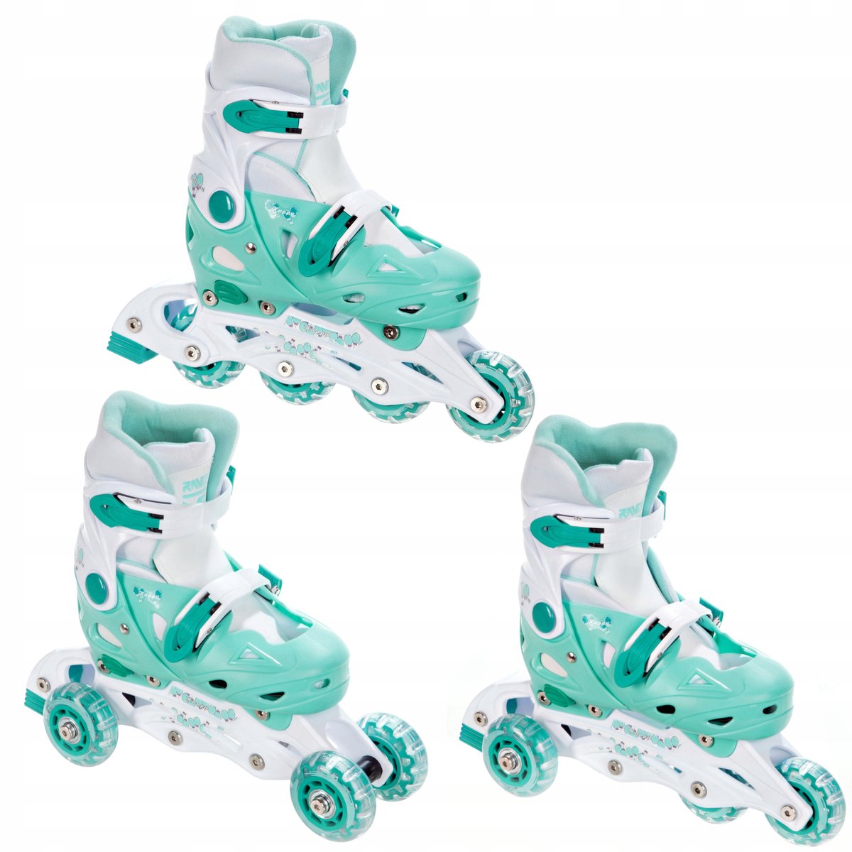 RAVEN Balloon Mint Kinder Skates 3-in-1 Verstelbaar Maat 33-36 Rolschaatsen kopen online