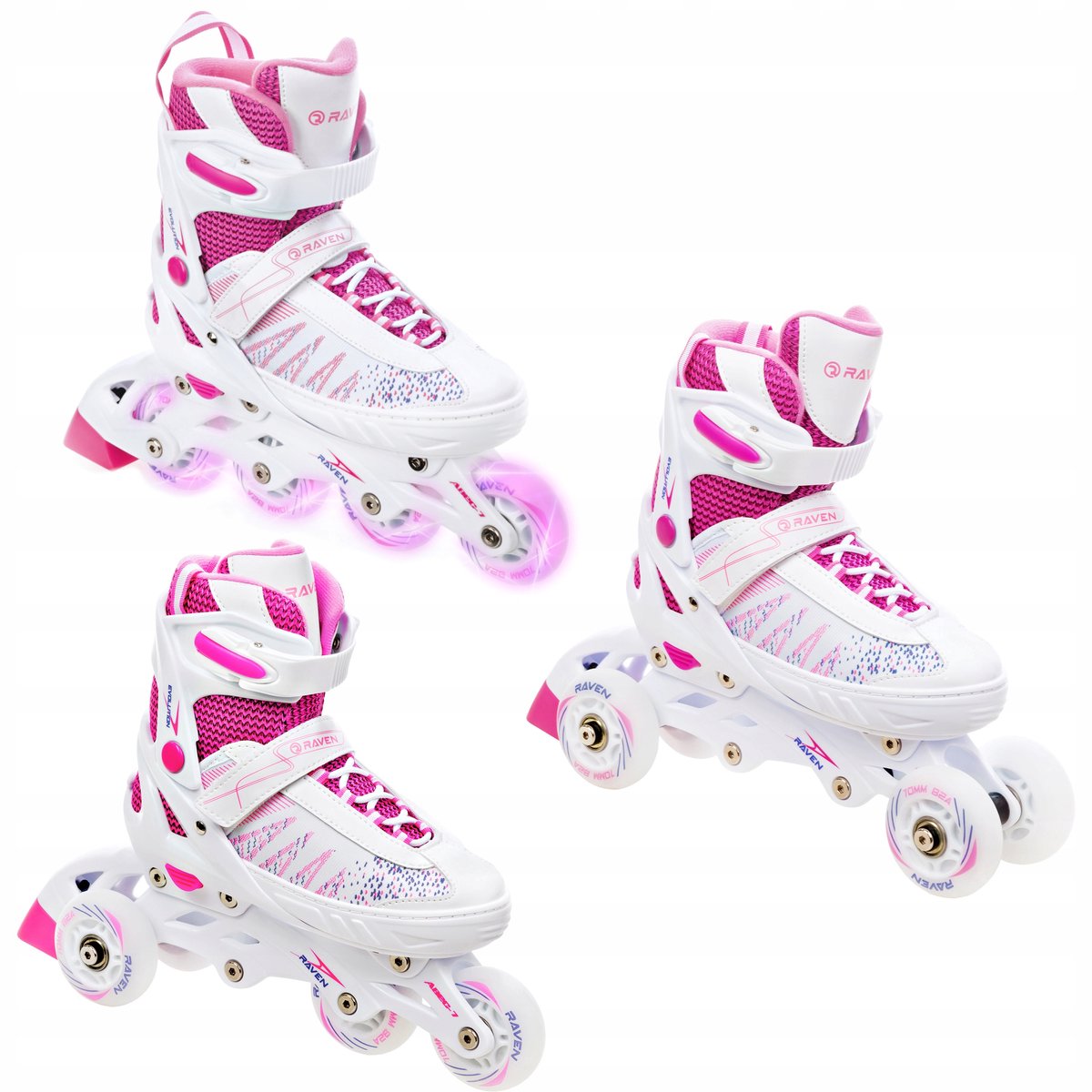 RAVEN Grace 3-in-1 LED-inlineskates maat 28-32 Rolschaatsen kopen online