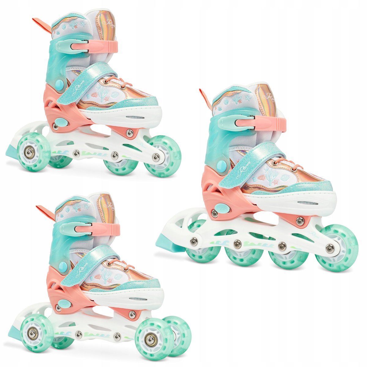 raven isla 3 in 1 kinderrollers verstelbaar 27 30 led wielen