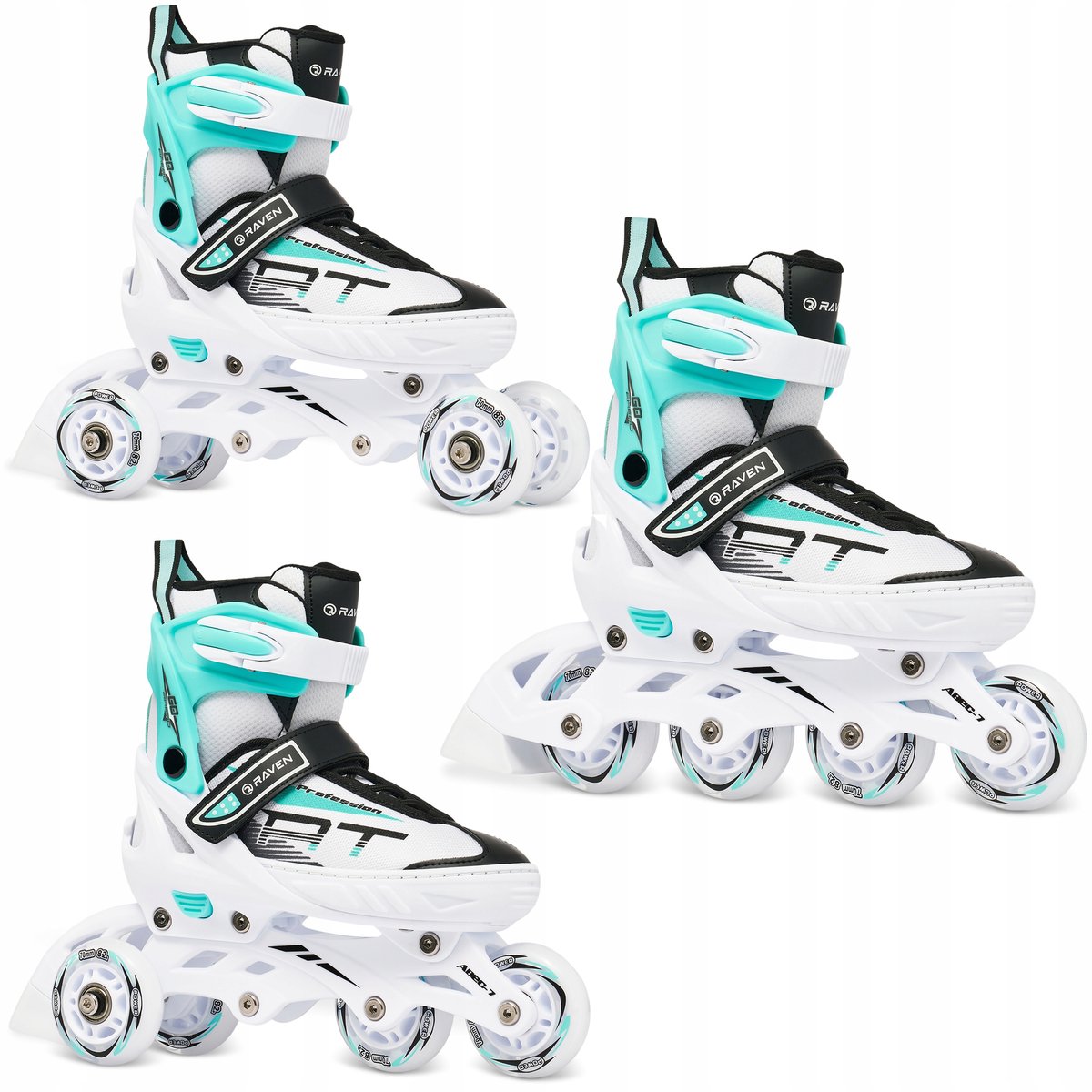 raven profession 3 in 1 skates wit mint maat 35 39