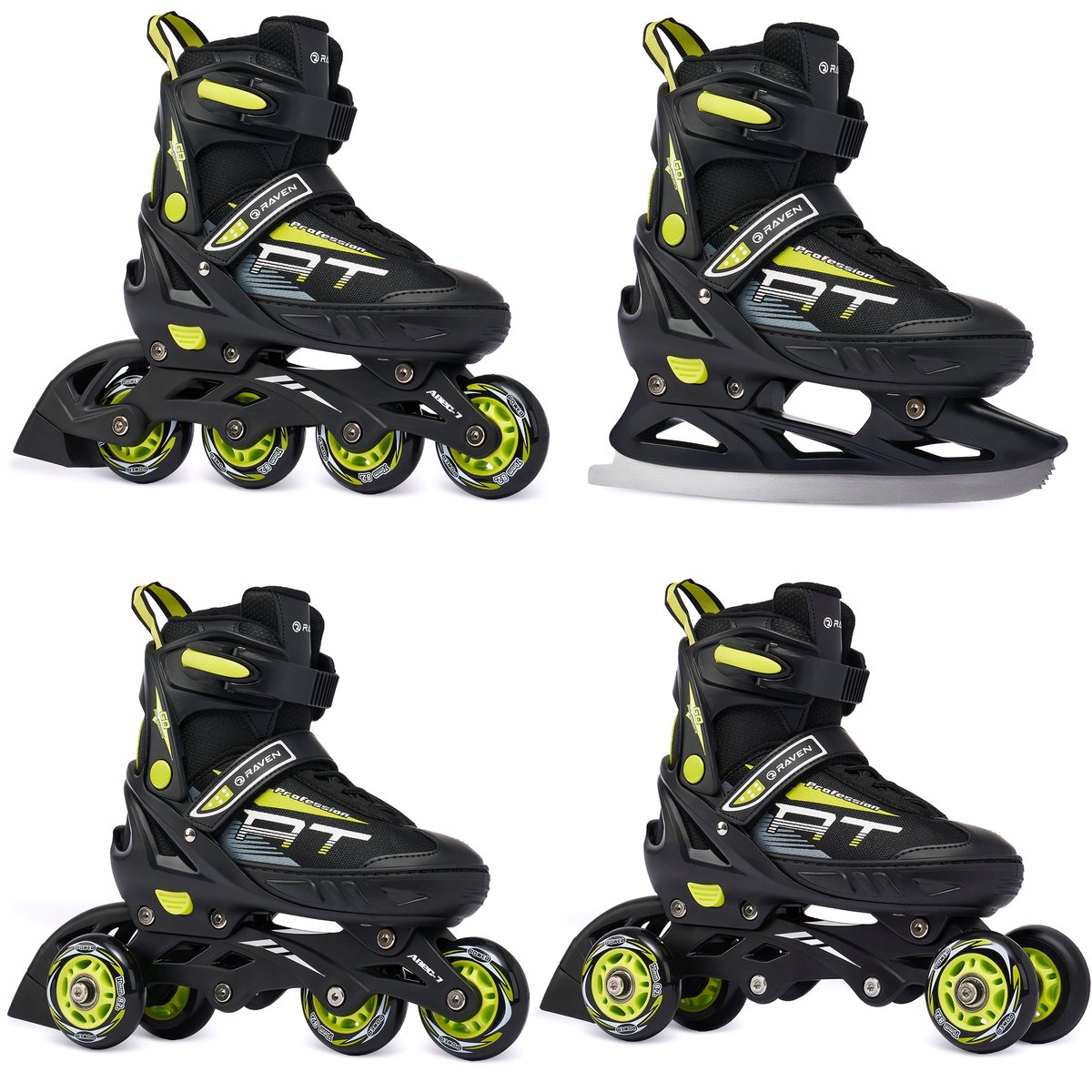 RAVEN Profession 4-in-1 Inline Skates/Schoenen, Maat 35-39 Rolschaatsen kopen online