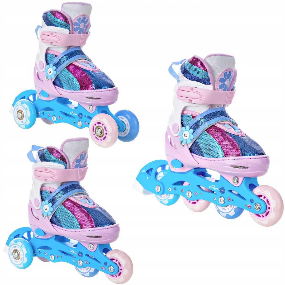 RAVEN Senia 3-in-1 skates/rollers, maat 34-37, verstelbaar Rolschaatsen kopen online