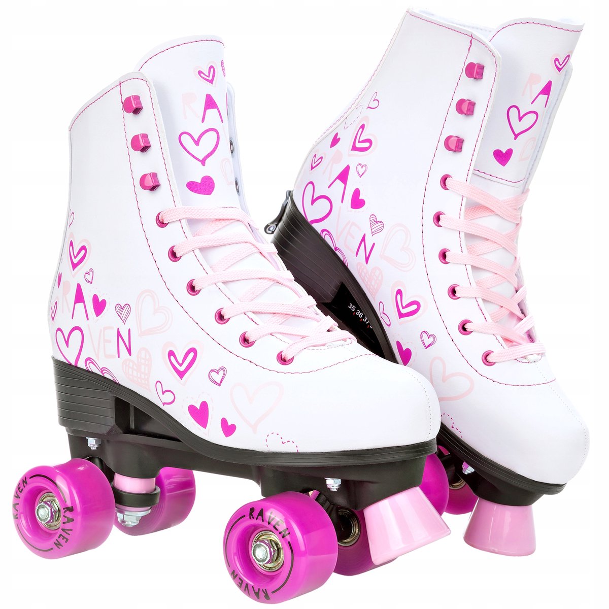 raven trista verstelbare skates wit roze maat 39 42