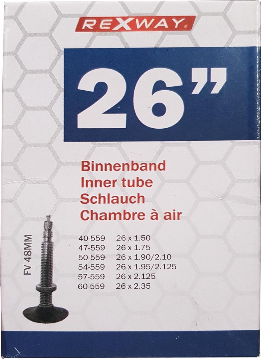 rexway binnenband 26 x 1 75 2 50 47 62 559 fv 40 mm