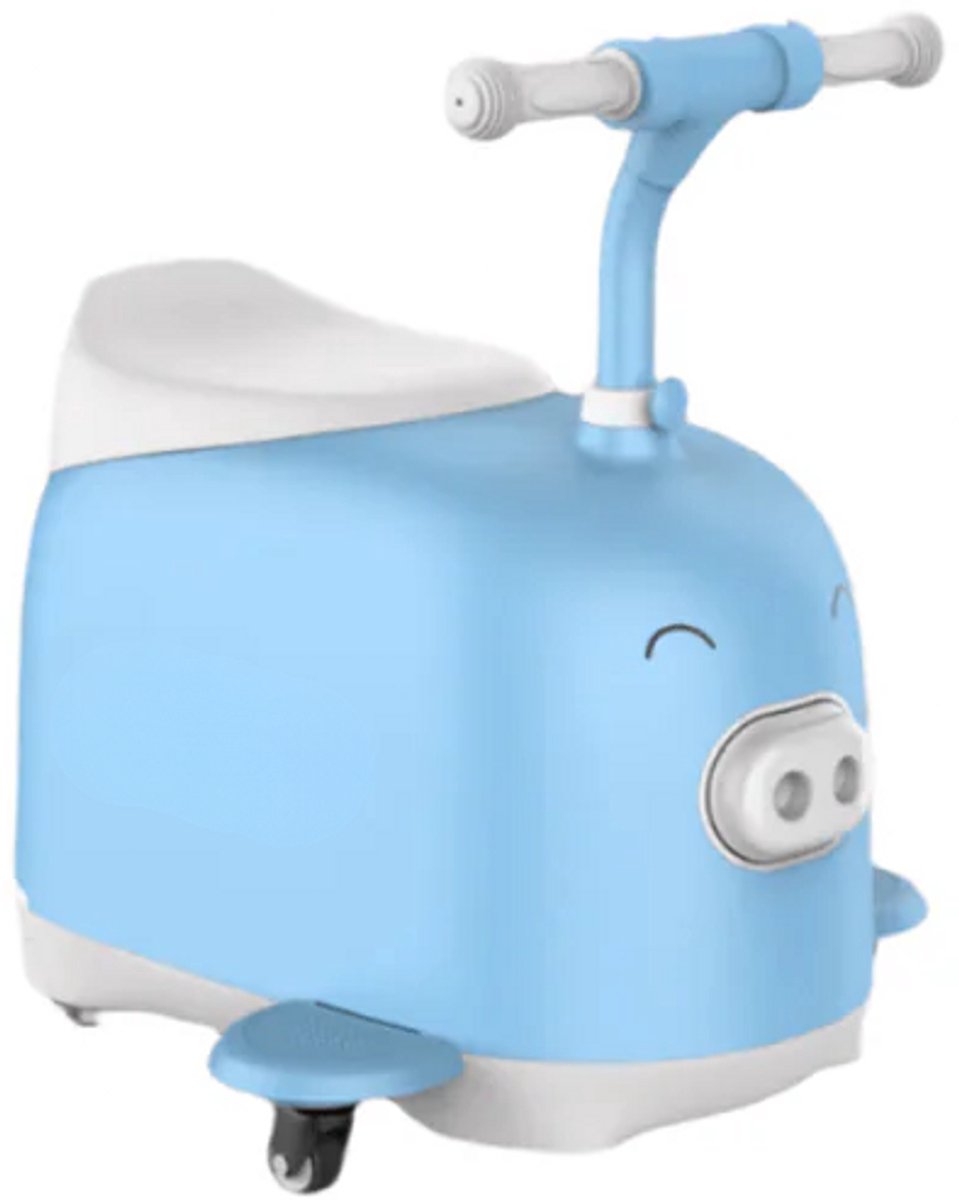 Rictor C8 Piggy Elektrische Kinderscooter – 5-Wiel Anti-Val Mechanisme – Opvouwbaar – Bellen & Audio Module – App Ouderbediening – Verstelbare LED Licht – 60kg – 5-12 jaar - Blauw Accuvoertuig kopen online