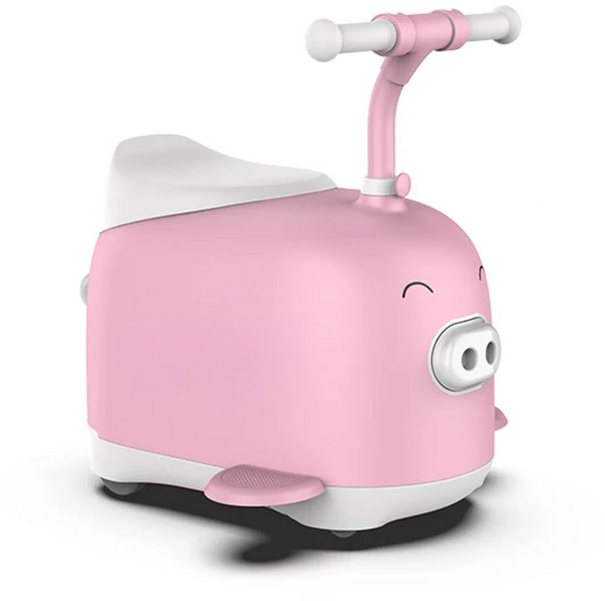 rictor c8 piggy elektrische kinderscooter 5 wiel anti val mechanisme opvouwbaar bellen audio module app ouderbediening verstelbare led licht 60kg 5 12 jaar roze