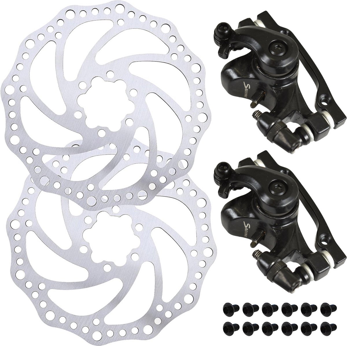 Saccon Mechanische Schijfremset Dm33 160 Mm Voor + Achter Fiets kopen online