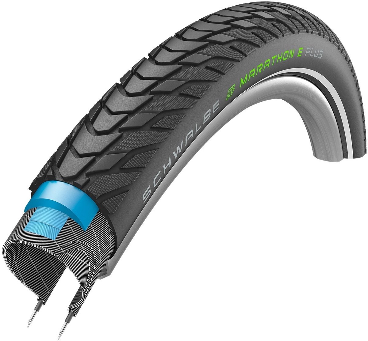 schwalbe buitenband marathon e plus 28 inch x 1 75 fietsband zwart reflecterend