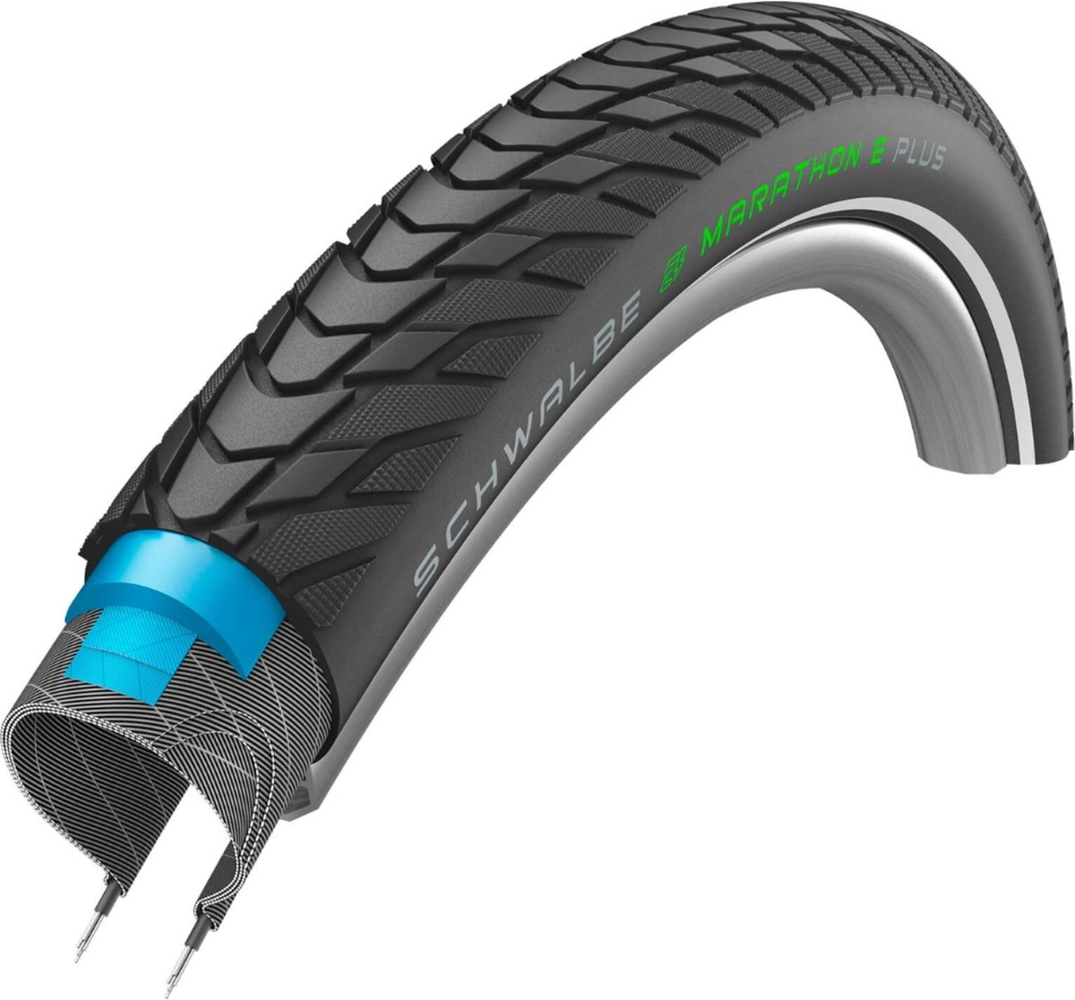 Schwalbe Buitenband - Marathon E-Plus Perf - 28 inch x 2.00 - Zwart Reflecterend Fiets kopen online