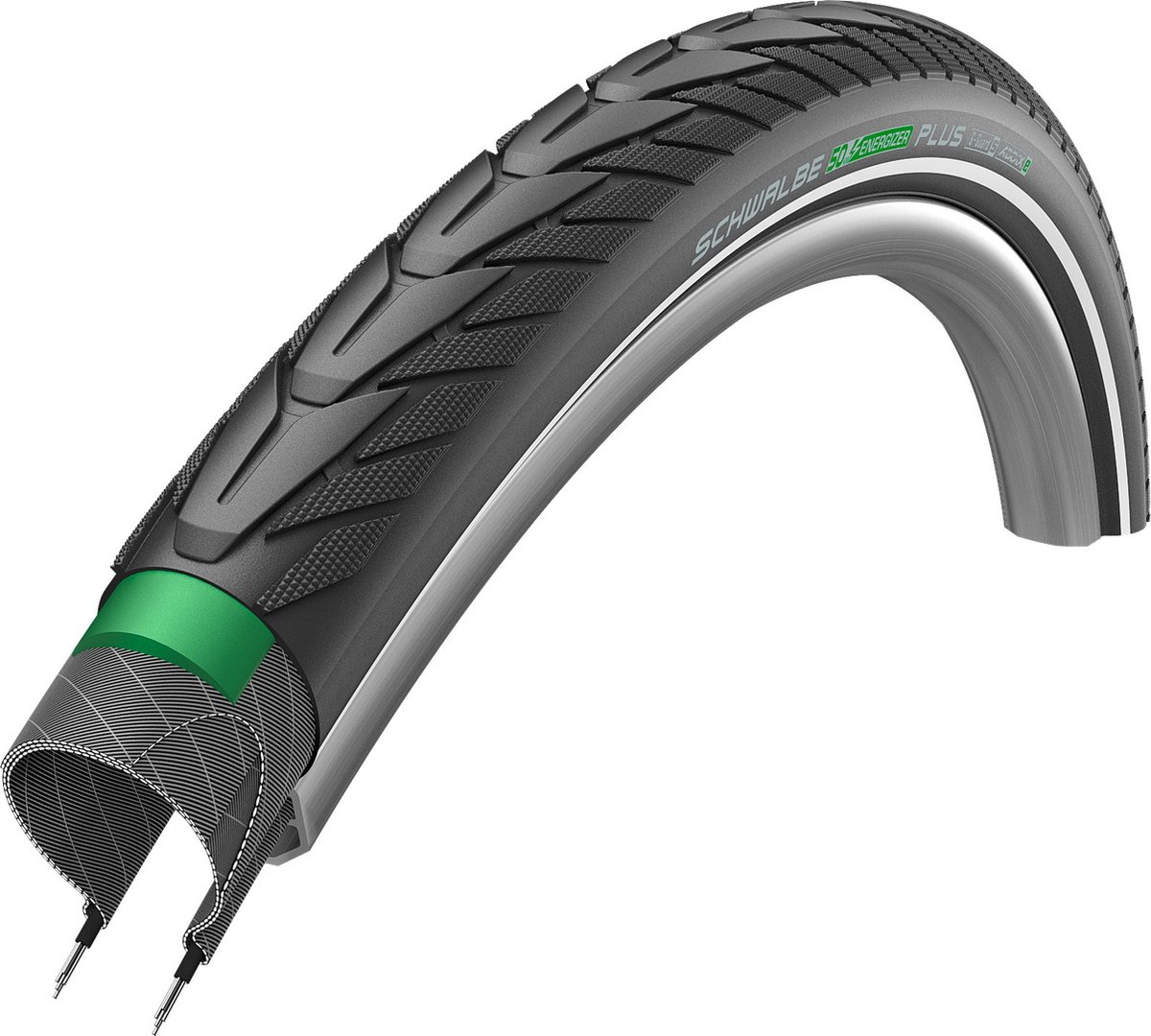 schwalbe energizer plus buitenband 28x1 40 37 622 zwart