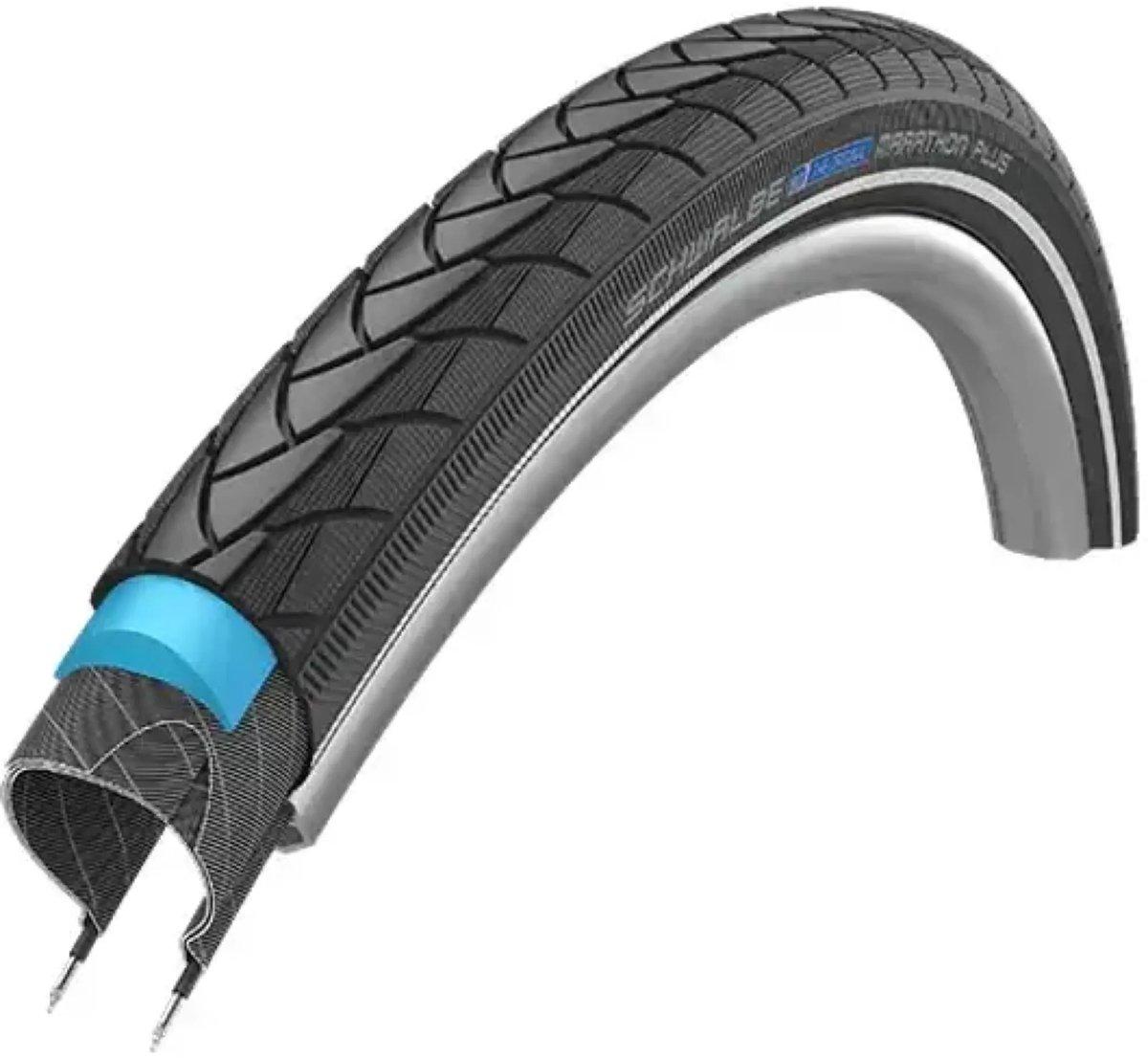 Schwalbe Marathon Plus buitenband - 26x1,75 - anti-lek SmartGuard - zwart met reflectie Fiets kopen online