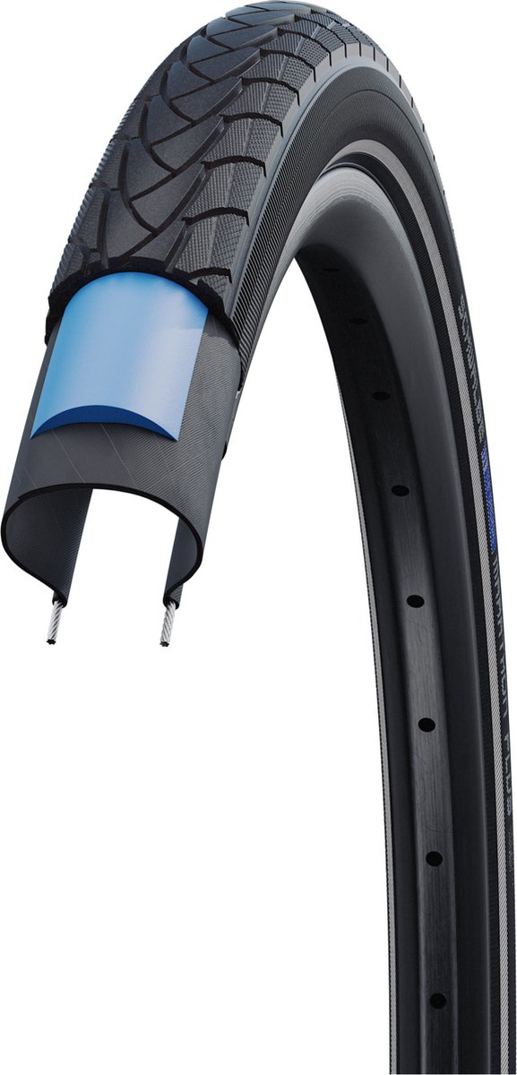 schwalbe vouwband marathon plus smartguard reflectie 28 x 1 5 inch 32 622 65 95 psi zwart