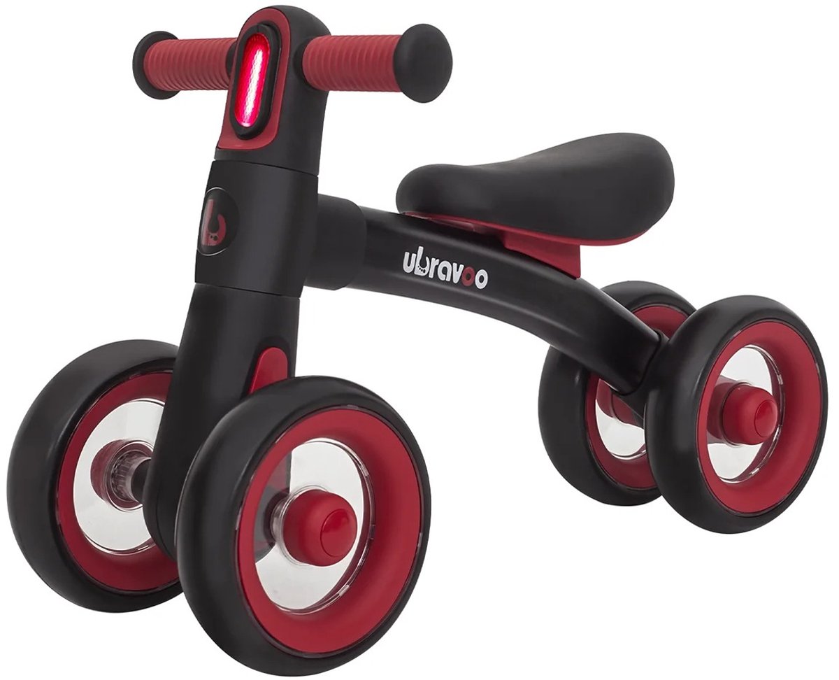 Sensova - Baby Loopfiets - 4-Wiel Stabiliteit - 3-Mode Licht - 12-24 Maanden - 135° Stuurlimiet - Geluidsarme EVA-Wielen - Ergonomische Zitting - Baby Fietsje - Loopfiets Peuter - Baby Ride-on Speelgoed Loopfiets kopen online