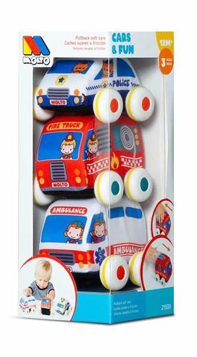 Set van 3 auto's Moltó Met wrijving Buitenspeelvoertuigaccessoire kopen online