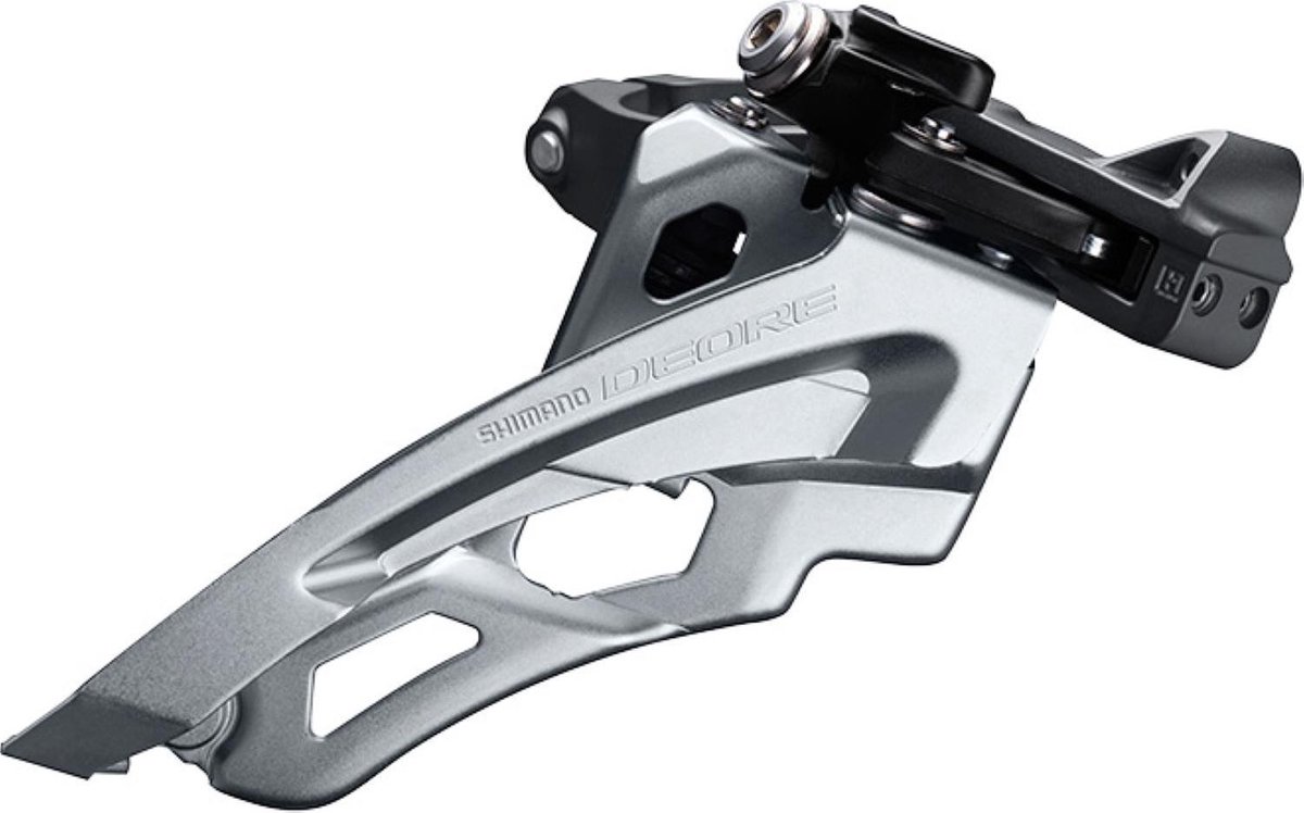 shimano deore mtb fd m6000 voorderailleur 3x10s side swing klem hoog zwart zilver uitvoering 66 69