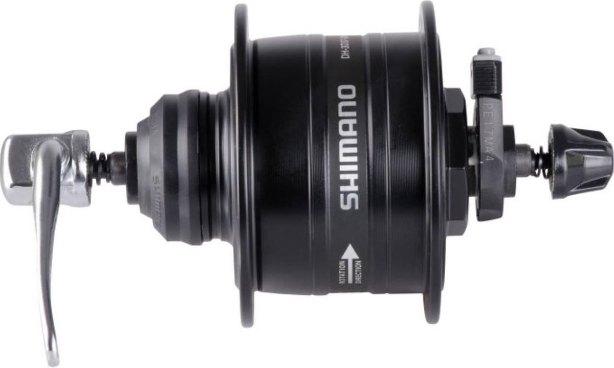 shimano naafdynamo dh 3d37 centerlock 133 mm 36g zwart