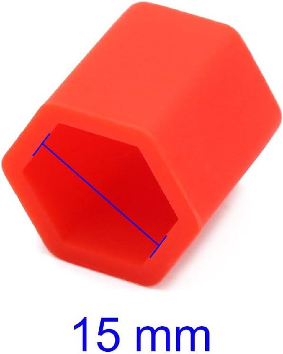 siliconen rode fluorescerende beschermkappen voor wielnaven set van 20 stuks