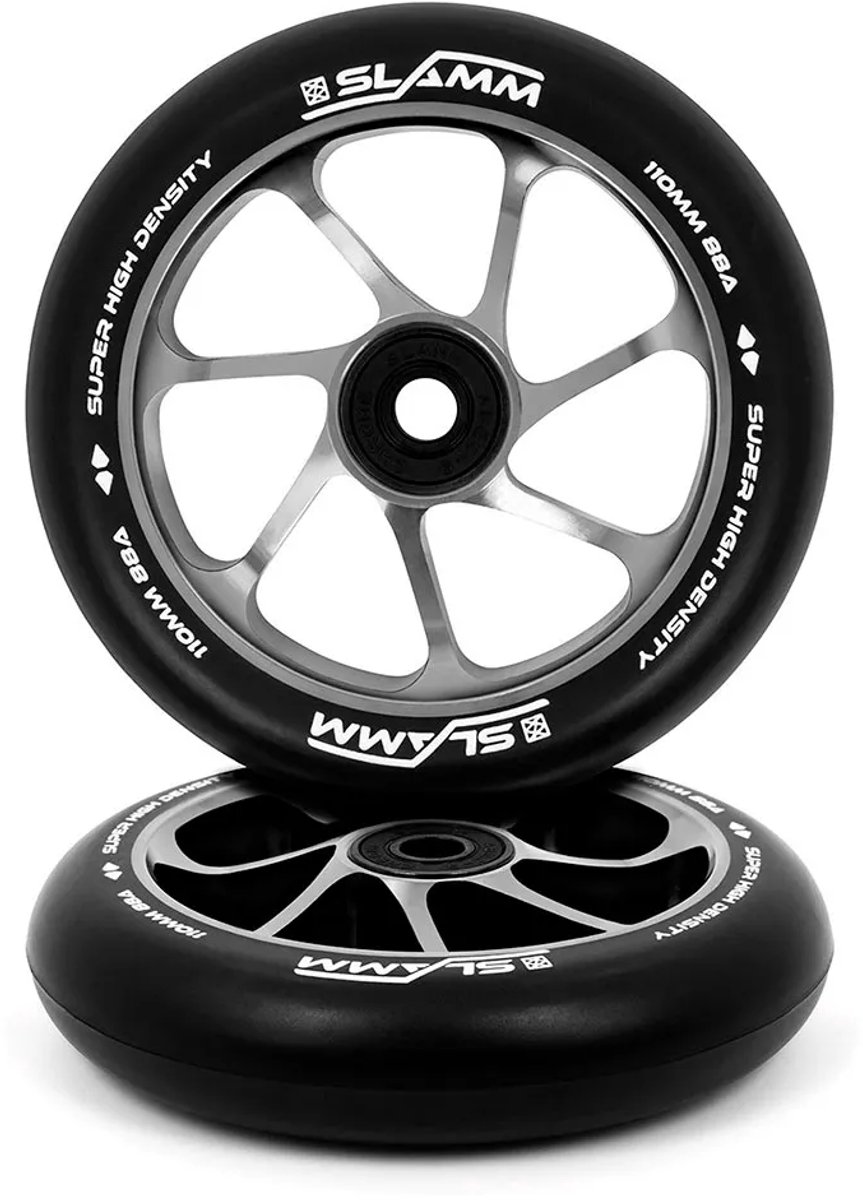 slamm team wheel 110mm alu core zilver