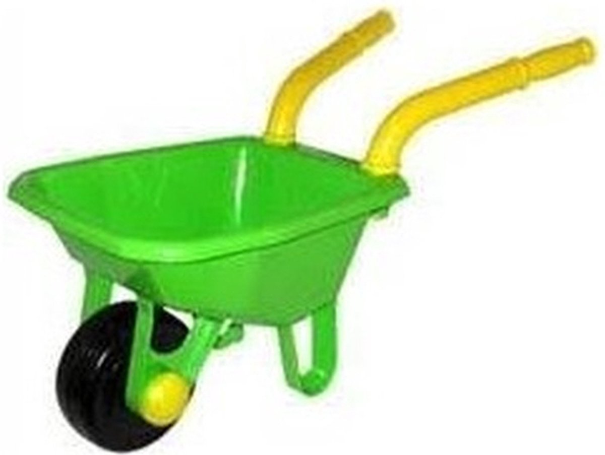 Speelgoed kruiwagen groen voor kinderen 25 x 66 cm - jongens en meisjes - buitenspeelgoed Speelgoedkruiwagen kopen online