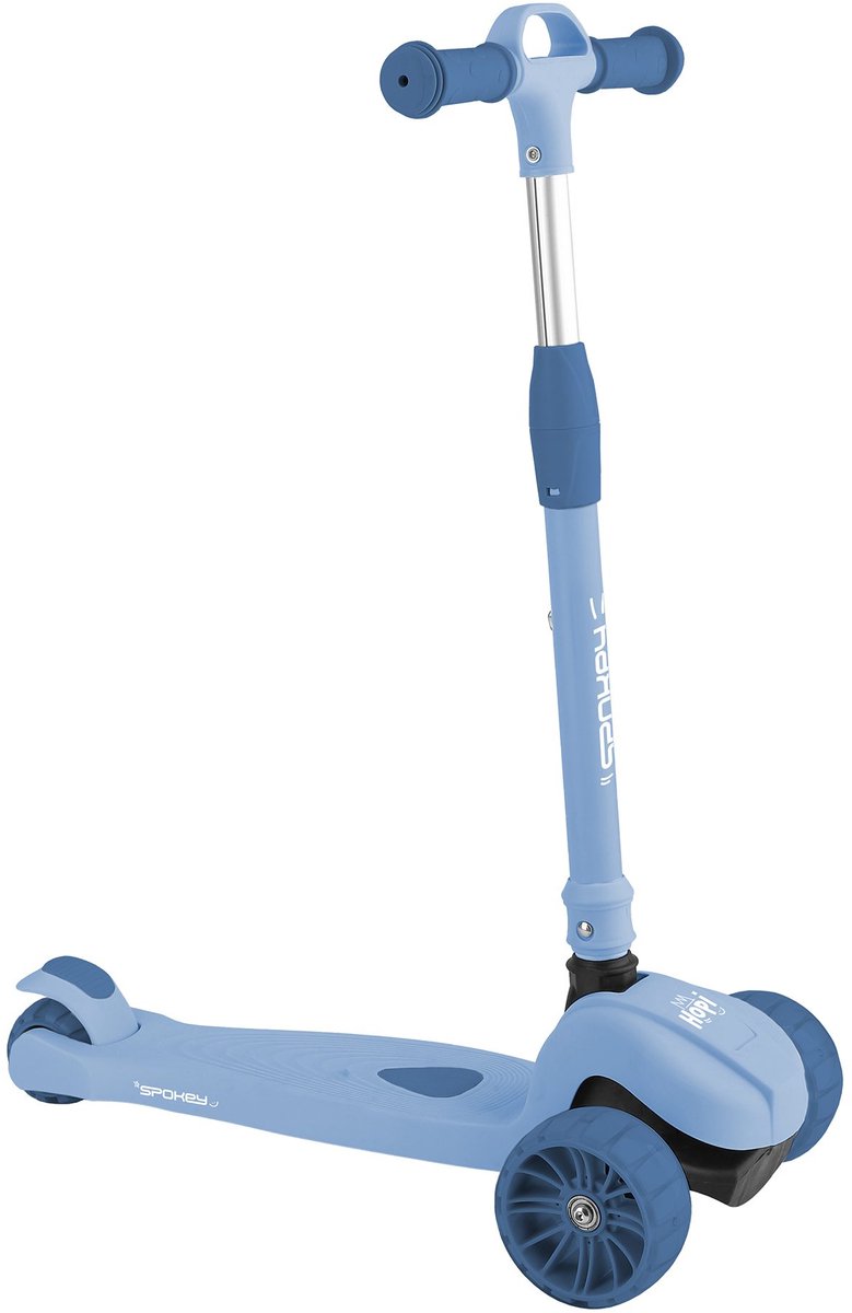 Spokey HOPI Kinderstep - Blauw - Opvouwbaar - Verlichte wielen - Verstelbare hoogte 65-70-75-80 cm - Max. gebruikersgewicht 50 kg - EN-71 certificering Step kopen online