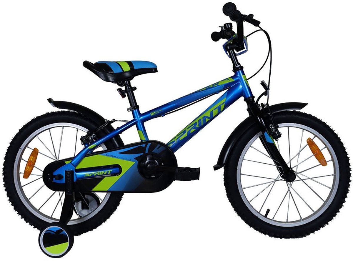 sprint casper 18 fiets blauw jongen