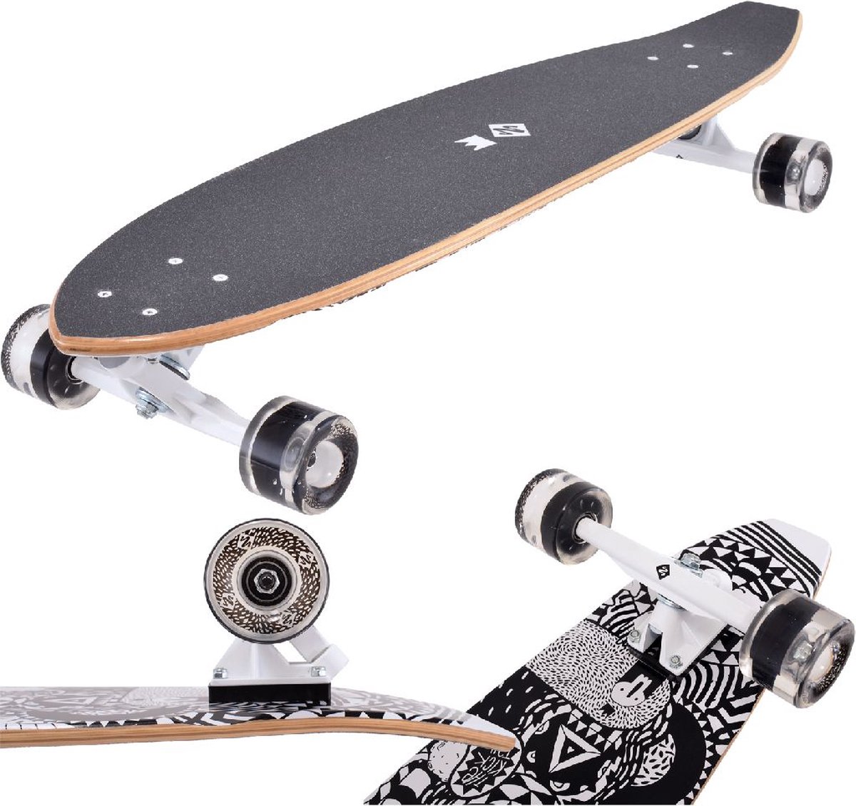 street surfing longboard kicktail rumble 91 cm