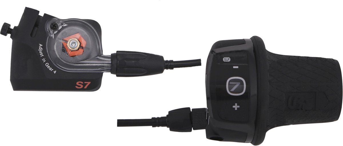 sunrace draaiversteller 7 speed clickbox geschikt voor sram s7 rechts zwart