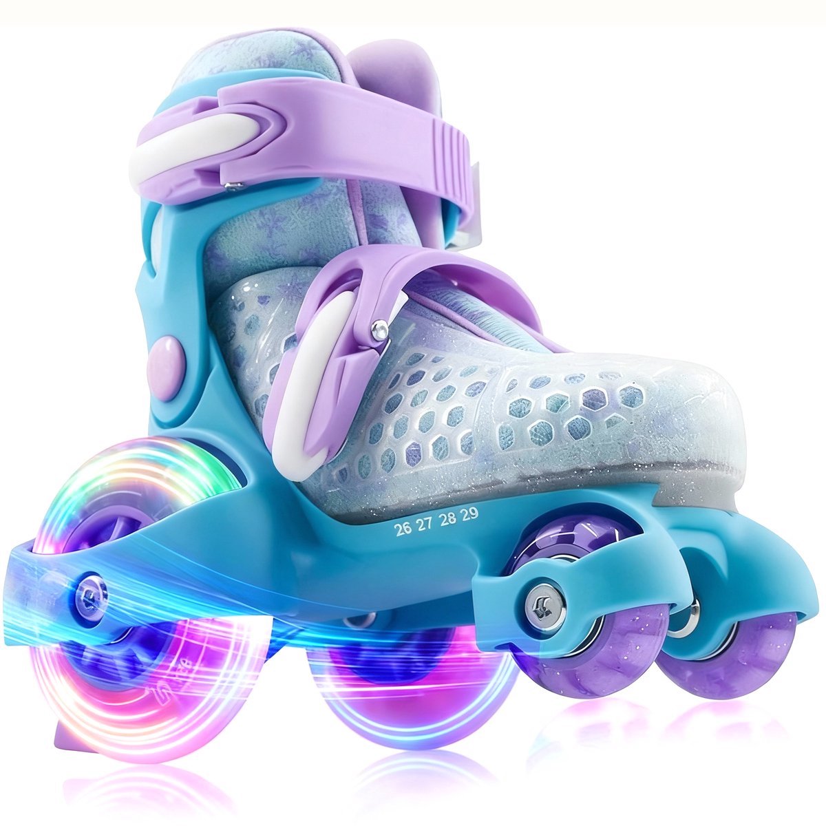 suotu rolschaatsen verstelbaar voor beginners lichtgevende wielen rolschaatsen kinderen maat eur 28 29 32 blauw