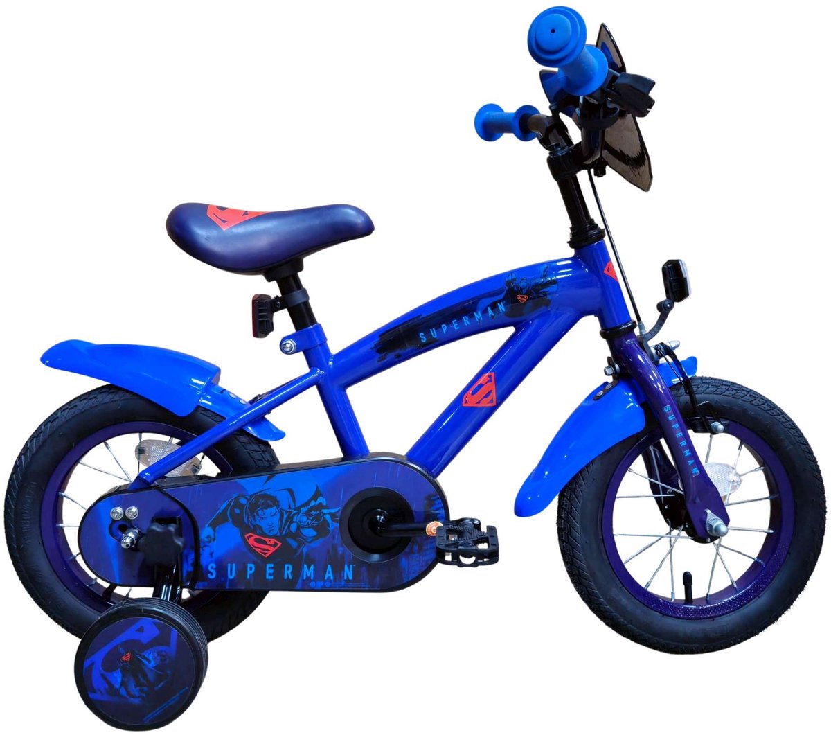 superman kinderfiets jongens 12 inch blauw