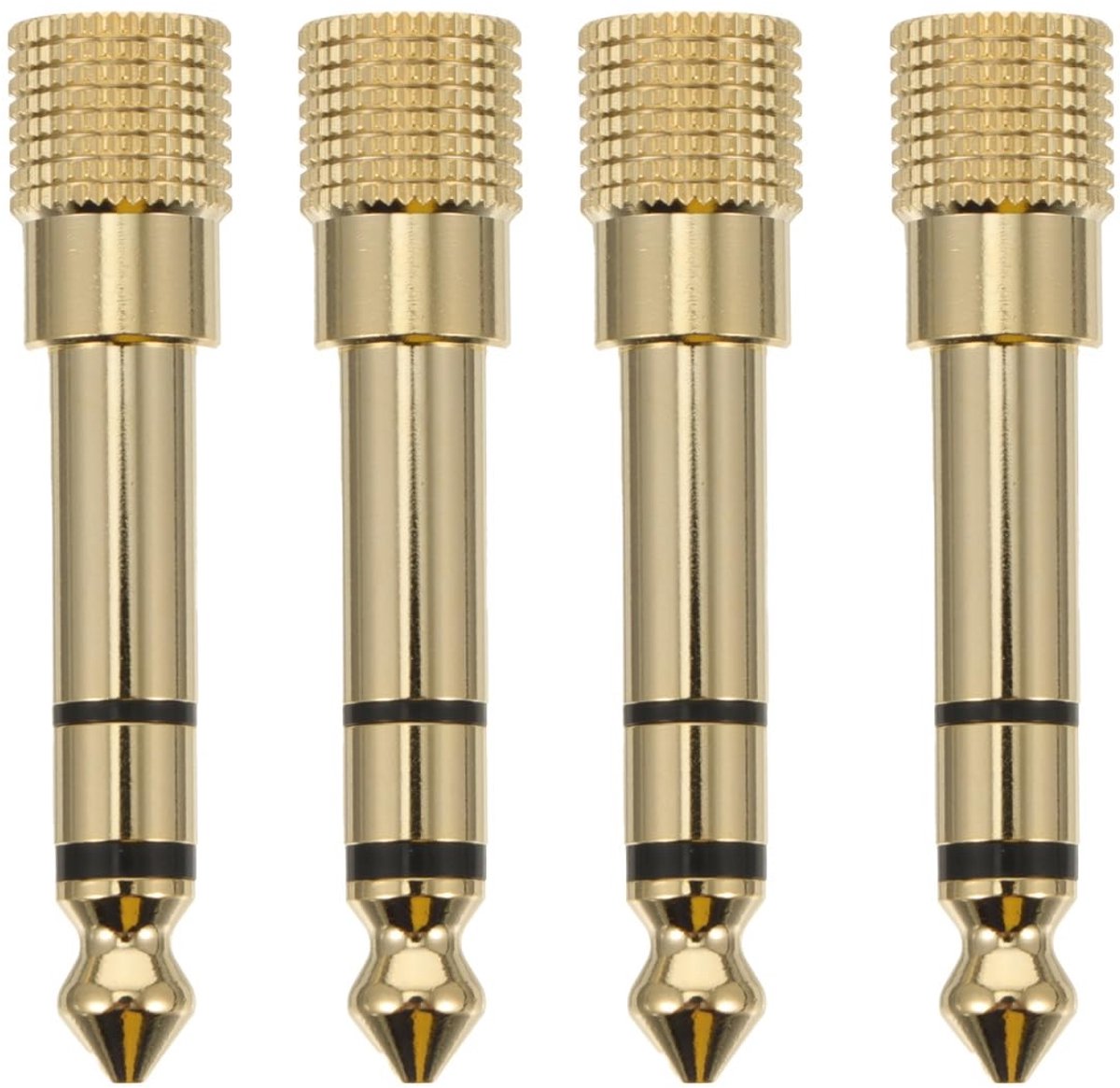 supvox 4pcs gold plated headset adapter set 6 3mm to 3 5mm jack converter brass copper for av receivers