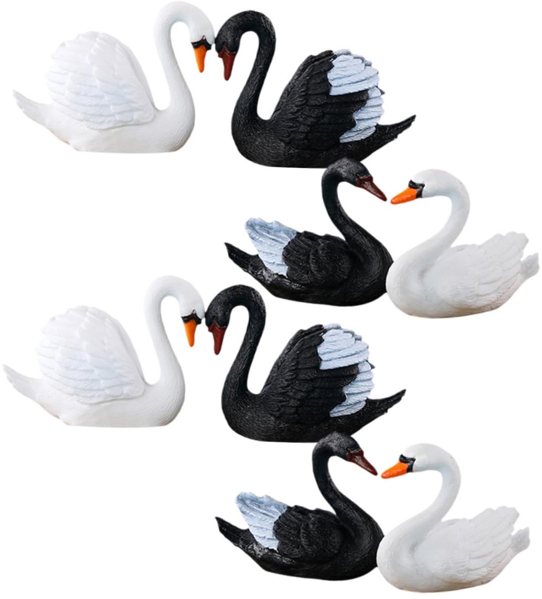 Supvox 8pcs White Swan Ornaments, Mini Swan Figures, Mini Swan Couples Figures, DIY Swan Accessories, Small Swan Small Animal Figures Skateonderdeel kopen online