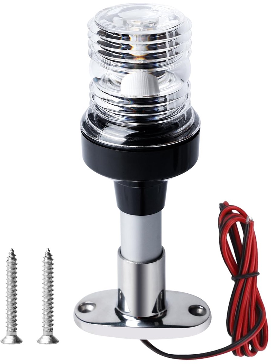 svg commerce ankerlicht boot 12v 24v navigatielampje signaallamp voor zeilen verstelbaar roestvrij stalen ankerlicht ankerlicht bootaccessoires voor jachtboten kleine boten