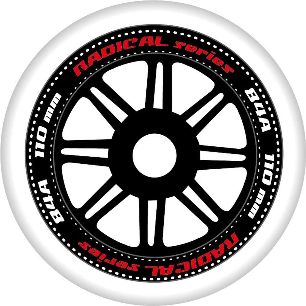 tempish radical 86a wielen 3 stuks 110mm wit