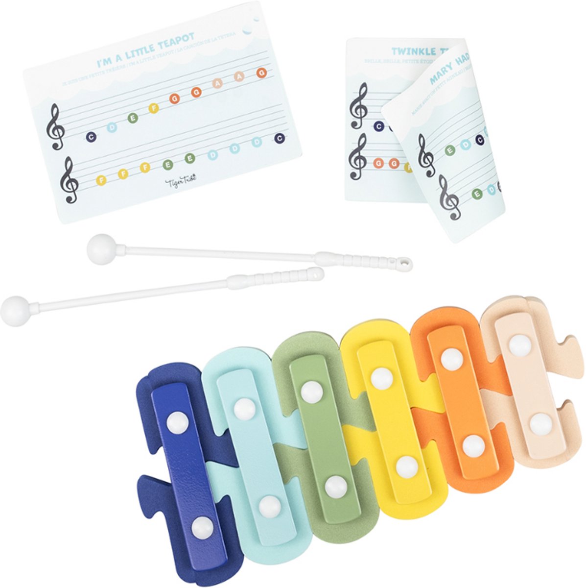 tiger tribe badspeelgoed xylophone kleurrijk muziekspeelgoed voor in bad