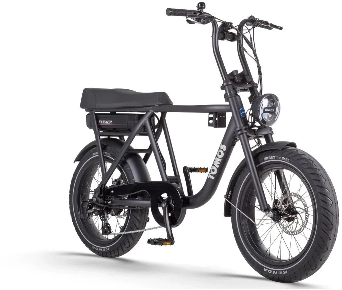 tomos flexer fatbike hoge instap mat zwart