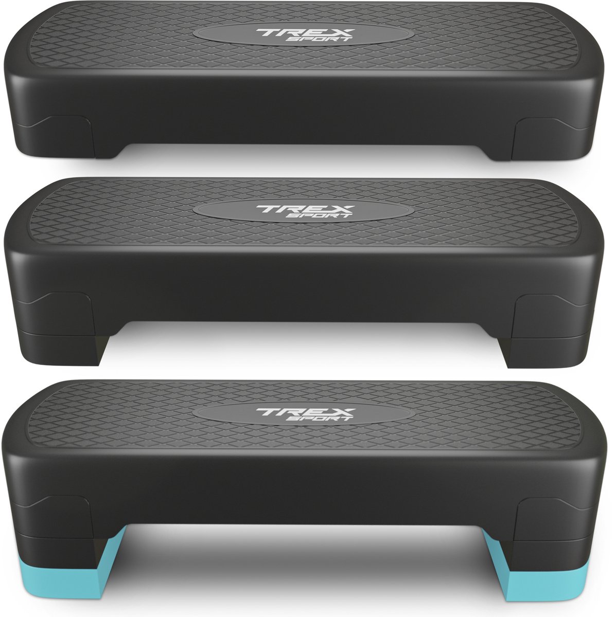 Trex Sport TX-030AS - Step - 3-niveaus - Zwart-blauw - Verstelbaar - 350 kg Step kopen online