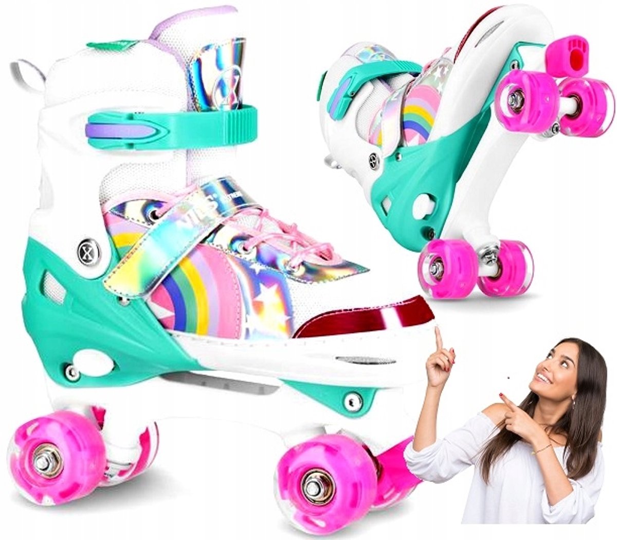 verstelbare led schaatsen voor kinderen maat l 39 41 tot 100 kg