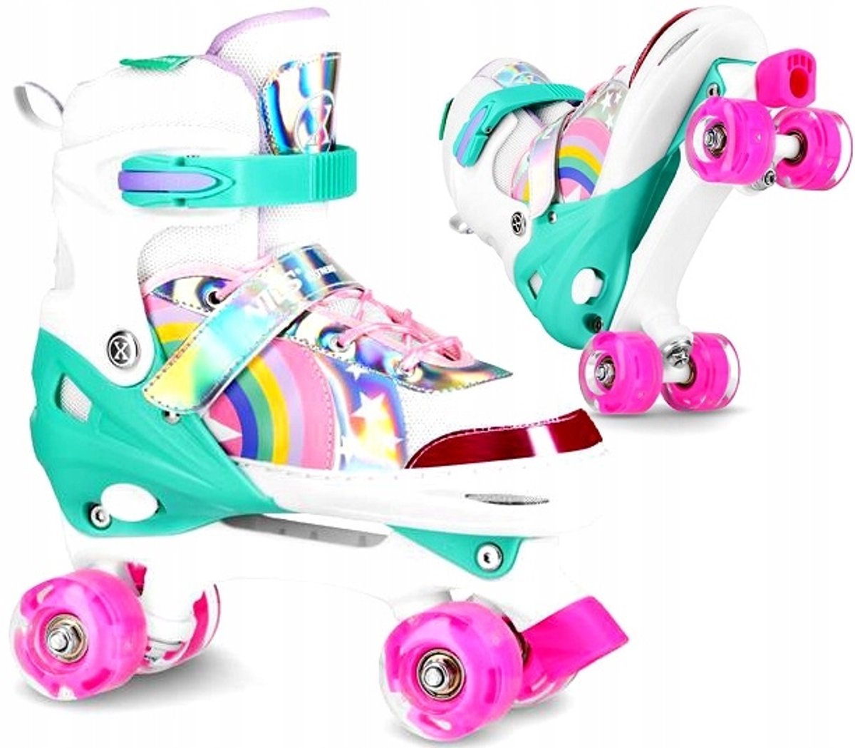 verstelbare led skates maat l 39 41 voor kinderen volwassenen