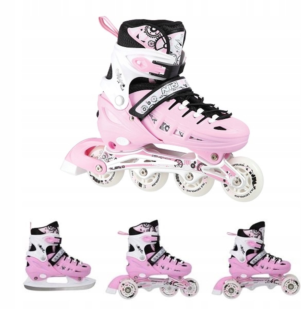 verstelbare rolschaatsen skeelers 35 38 roze