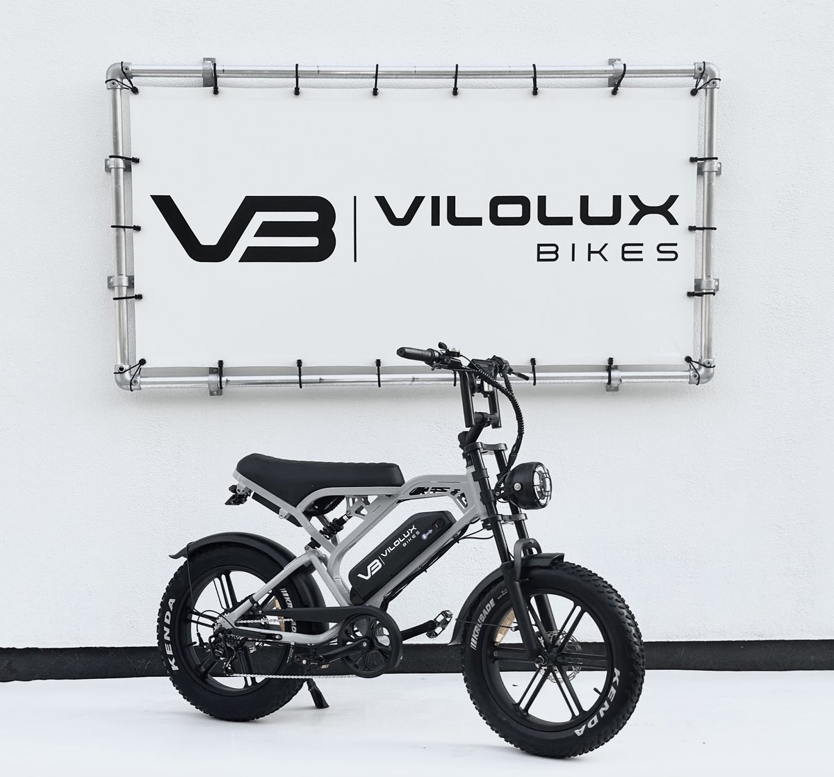 Vilolux® Fatbike electrisch - Fatbike - V20 PRO - 2025 / 2026 Model - Legaal - Rijklaar geleverd - 2 Jaar garantie - Telefoontasje - Hydraulische remmen - Alarm - Nardo Grey Fiets (elektrisch) kopen online