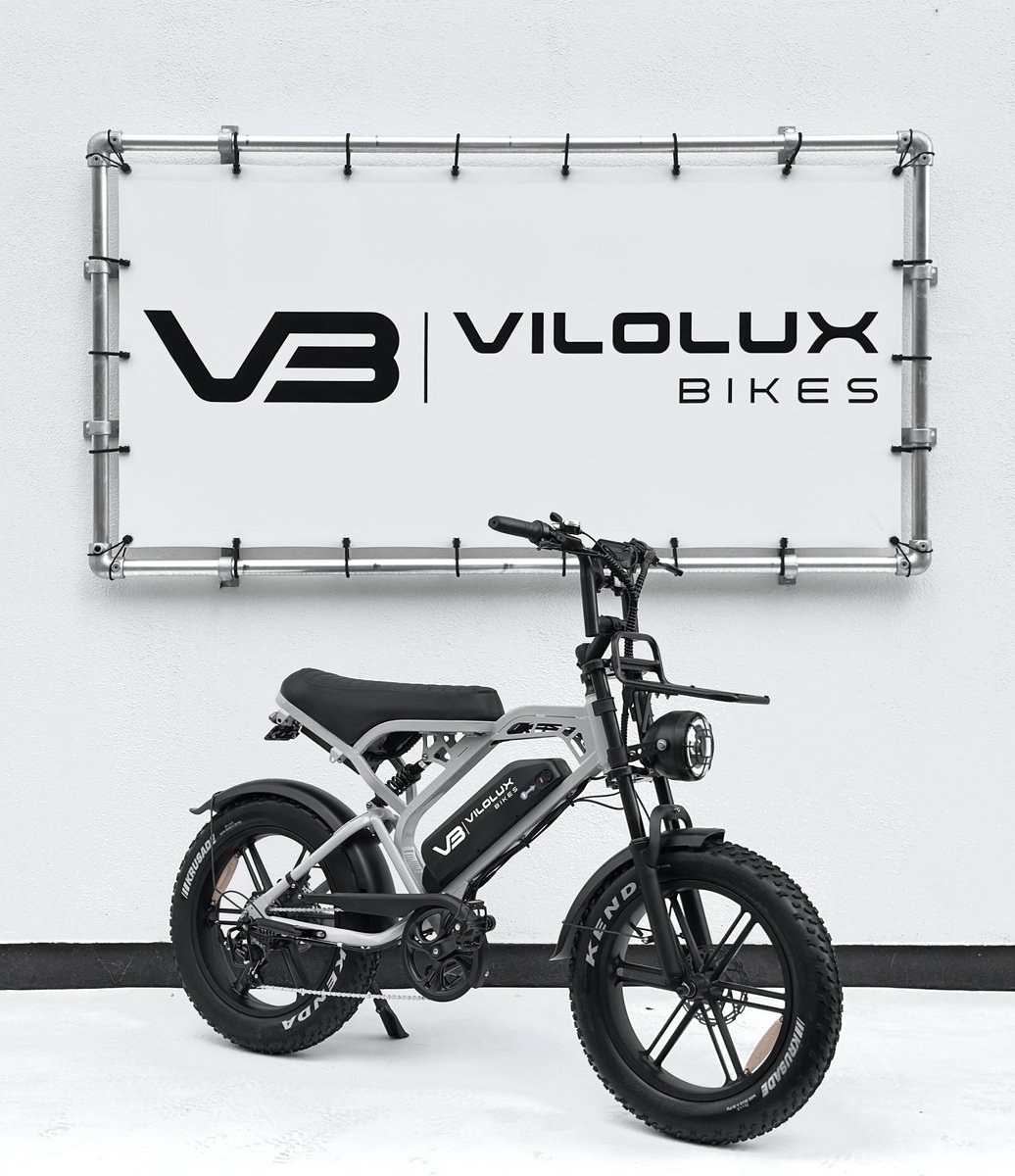 Vilolux® Fatbike electrisch - Fatbike - V20 PRO - 2025 / 2026 Model - Voorrek - Legaal - Rijklaar geleverd - 2 Jaar garantie - Telefoontasje - Hydraulische remmen - Alarm - Nardo Grey Fiets (elektrisch) kopen online