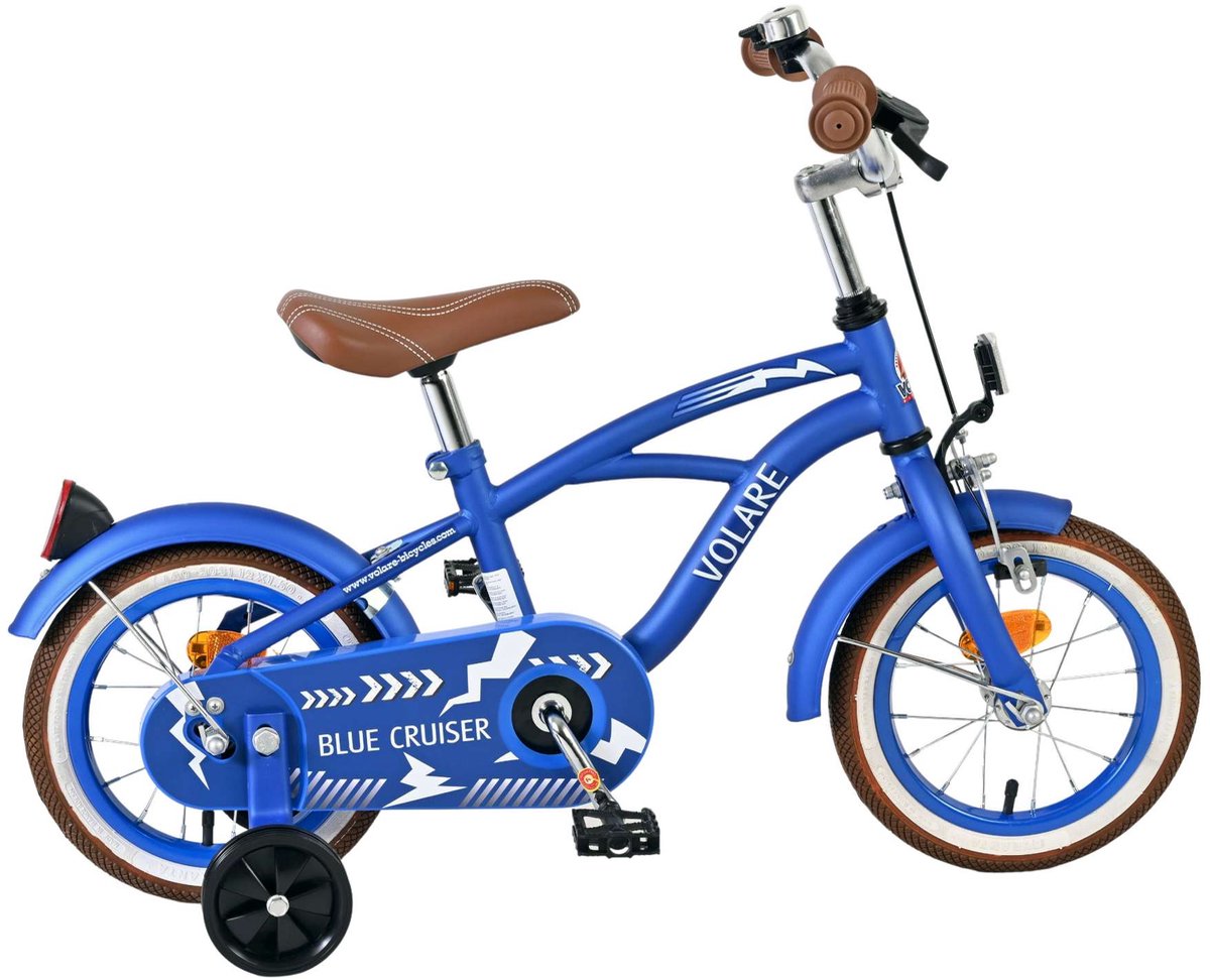 volare blue cruiser kinderfiets jongens 12 inch blauw 85 afgemonteerd