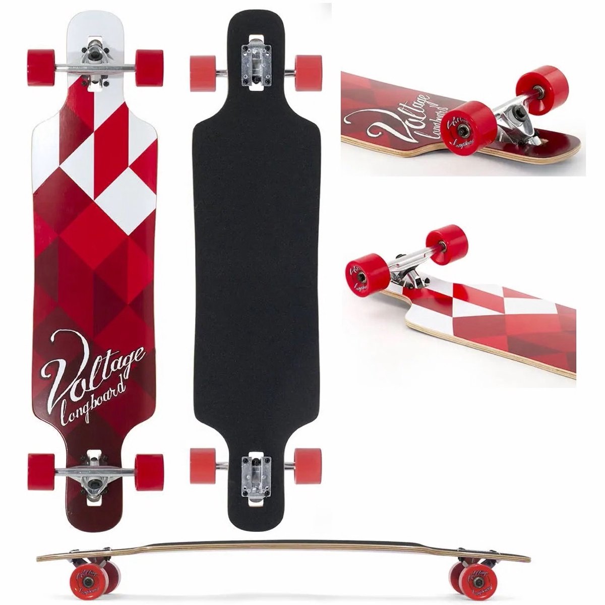 voltage dt 39 0 longboard rood wit
