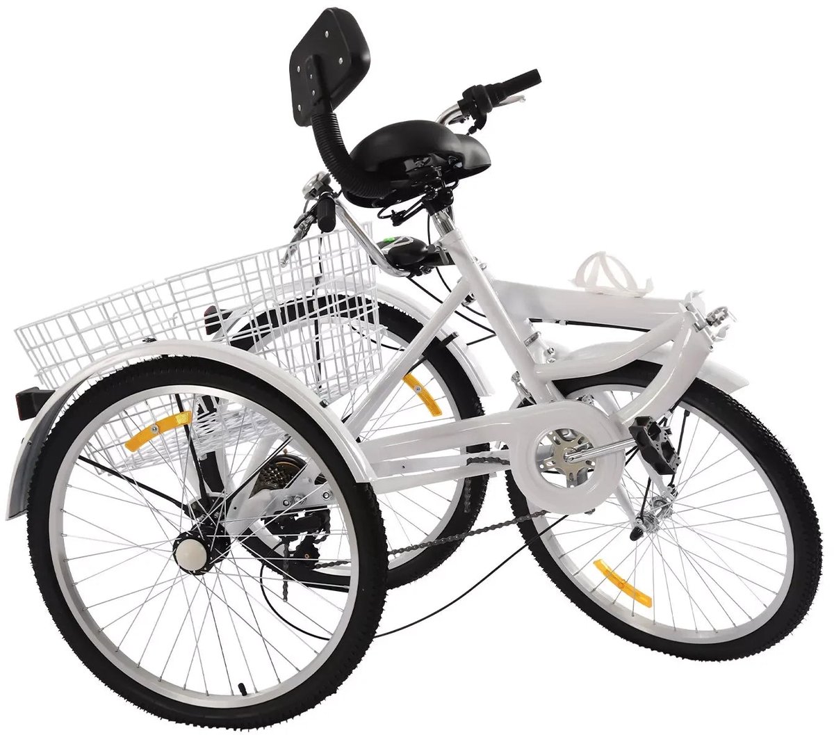 Volwassen Driewieler Fiets – Driewieler Voor Volwassenen – Stadsfiets – Comfortabele Driewieler – Vouwbare Fiets – Koolstofstaal Frame – LED Verlichting Driewieler kopen online